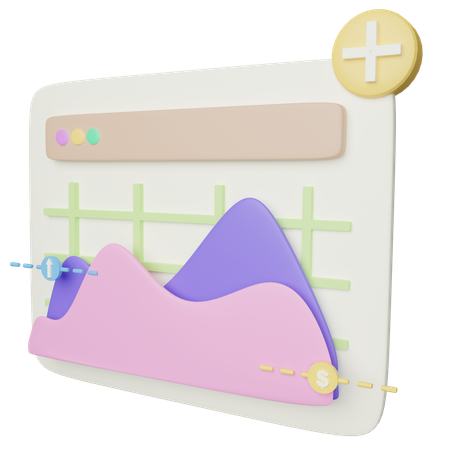 Chart Income  3D Icon