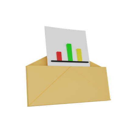 Chart Mail  3D Icon