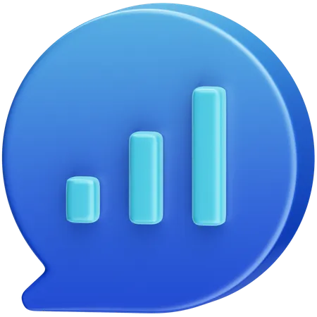 Chart Message  3D Icon