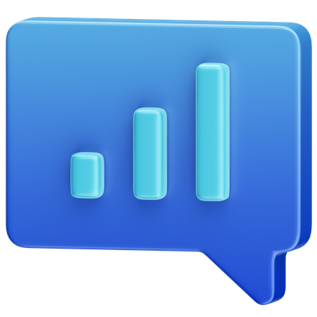 Chart Message  3D Icon