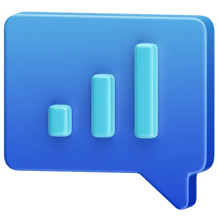 Chart Message  3D Icon