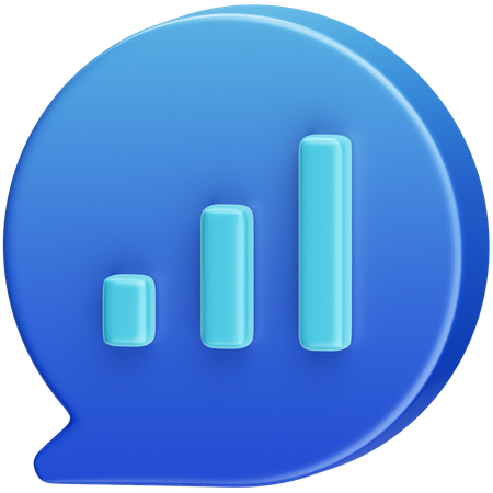 Chart Message  3D Icon