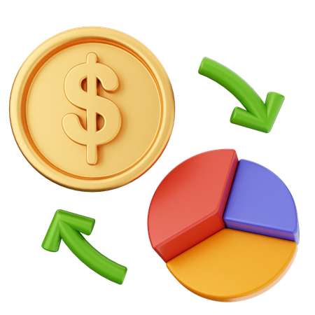 Chart Money Dollar  3D Icon