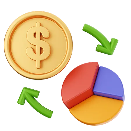 Chart Money Dollar  3D Icon