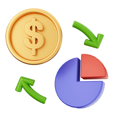 Chart Money Dollar  3D Icon