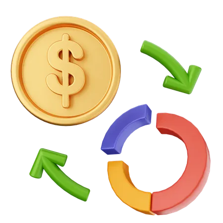 Chart Money Dollar  3D Icon