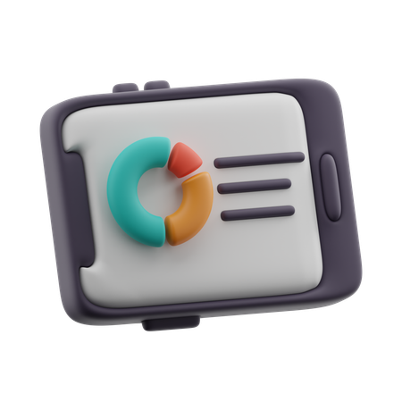 스마트폰 차트  3D Icon