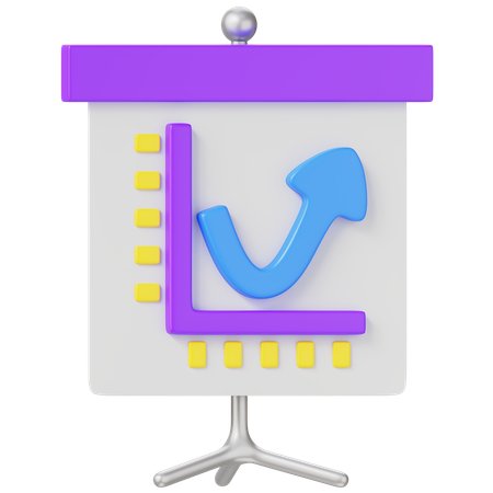 Chart Presentation  3D Icon