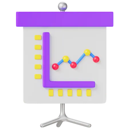 Chart Presentation  3D Icon