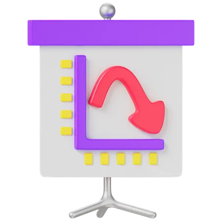 Chart Presentation  3D Icon