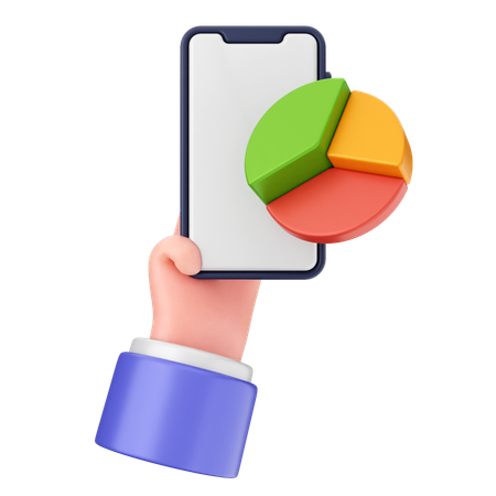 Chart Smartphone  3D Icon