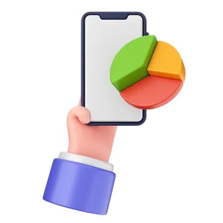 Chart Smartphone  3D Icon