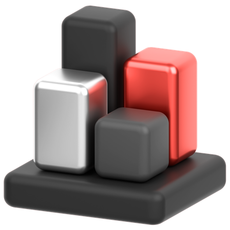 Chart Square  3D Icon