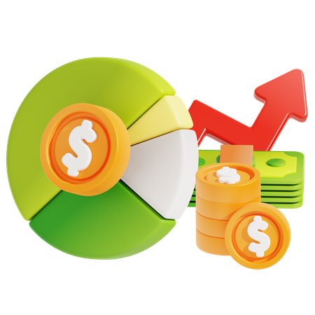Chartanalyse und Gewinnwachstum  3D Icon
