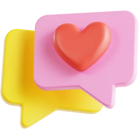 Love Chat 3 D Icon 3D Icon