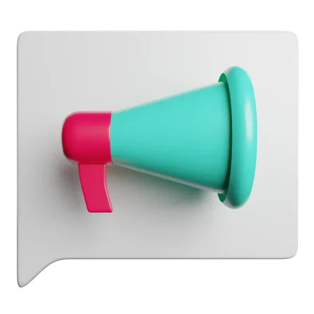 Chat Chatting Megaphone 3D Icon