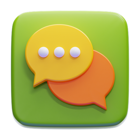 CHAT  3D Icon