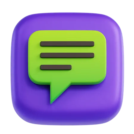 Chat  3D Icon