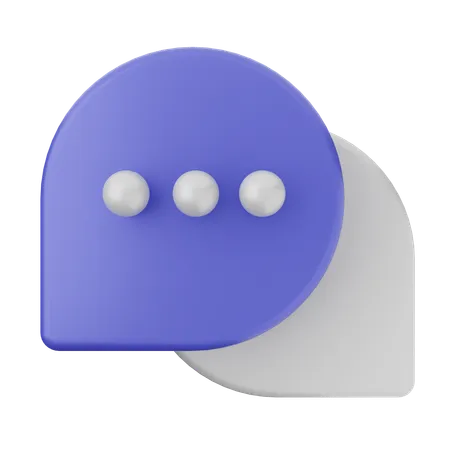 チャット  3D Icon