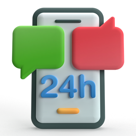 Chat 24h/24  3D Icon