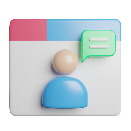 Chat  3D Icon