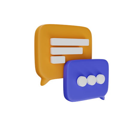 Chat  3D Icon