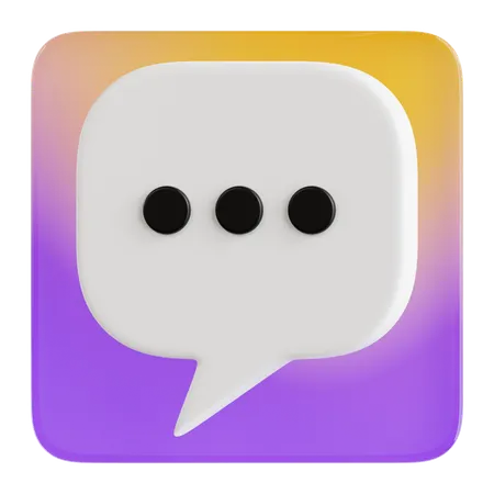 Chat  3D Icon