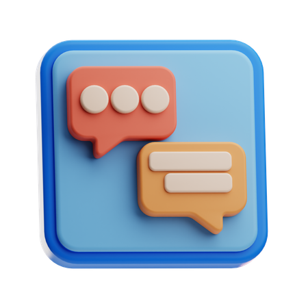 Chat  3D Icon