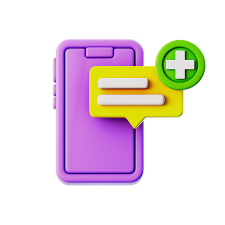 Chat 5-HP chat with plus  3D Icon