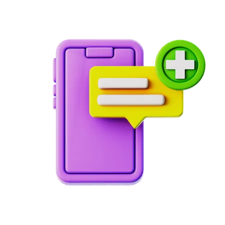 Chat 5-HP chat with plus  3D Icon