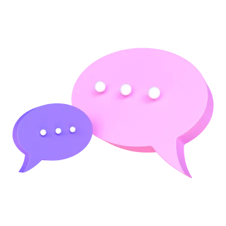 Chat Bubble Icon Minimal Chat Discussion Box Concept Of Social Media Messages Typing In Chat Bubble Comment Sign Symbol 3 D Rendering Illustration 3D Illustration