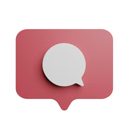 Elemento De Bandeja De Entrada De Mensajes De Redes Sociales De Chat De Comentarios 3D Illustration