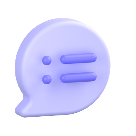 코멘트 메모  3D Icon