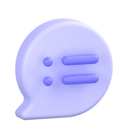 코멘트 메모  3D Icon