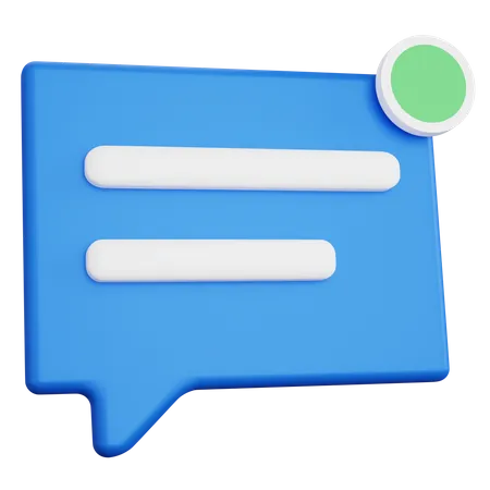 3 D Rendering Chat With Indicator Online Isolated 3D Icon