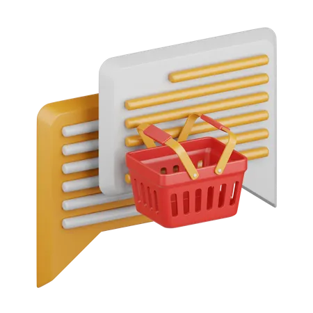 3 D Rendering Chat Isolated Useful For Ecommerce Business Retail Store Online Delivery And Marketplace Design Element 3D Icon