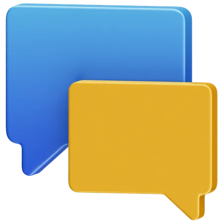 Represents Conversational Exchange Or Instant Messaging 3D Icon
