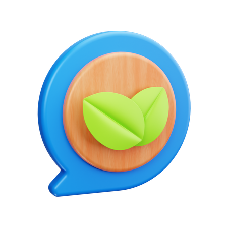 Chat à base de plantes  3D Icon