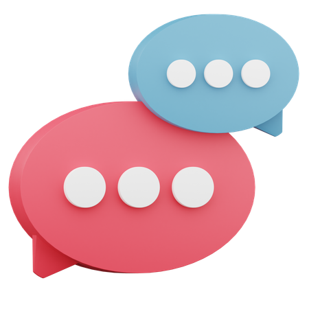 Chat à bulles  3D Icon