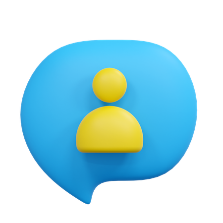Chat account  3D Icon