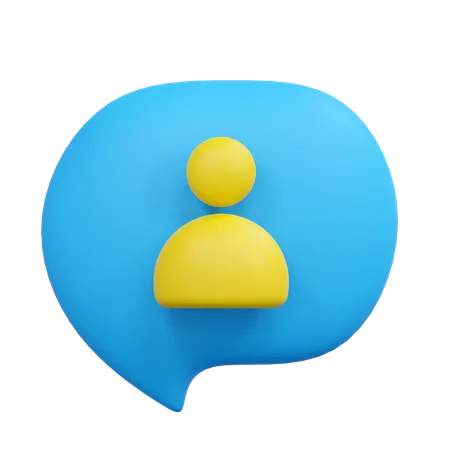 Chat Account Illustration 3D Icon