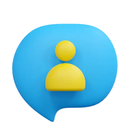 Chat account  3D Icon