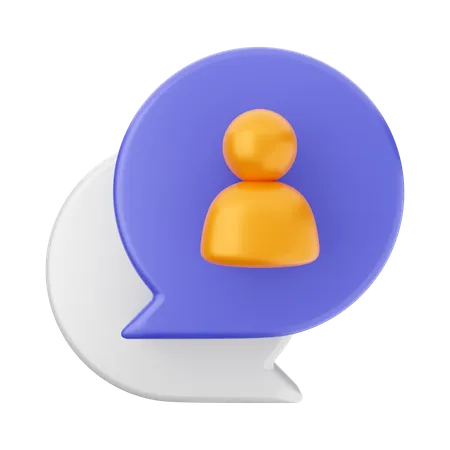 Chat account  3D Icon