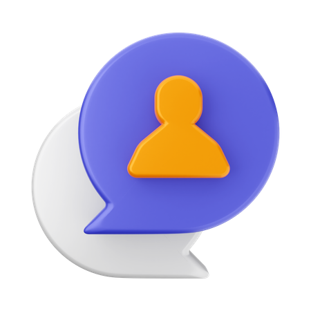 Chat Account  3D Icon