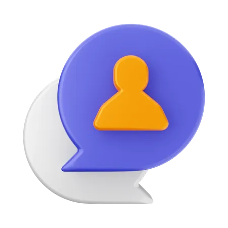 Chat Account  3D Icon