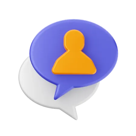 Chat Account  3D Icon