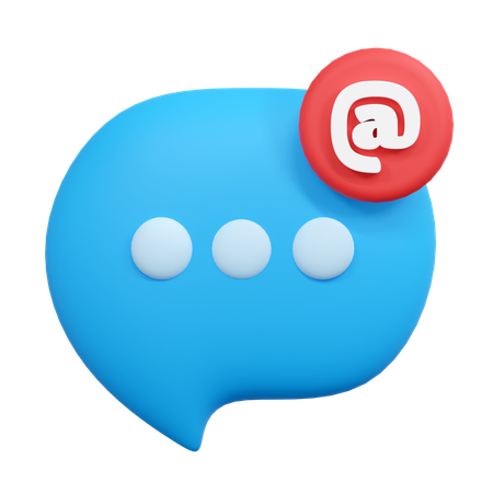 Chat address  3D Icon