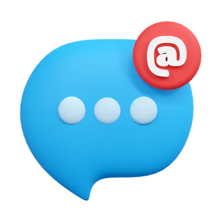 Chat Address Illustration 3D Icon