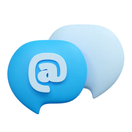 Chat Address Illustration 3D Icon