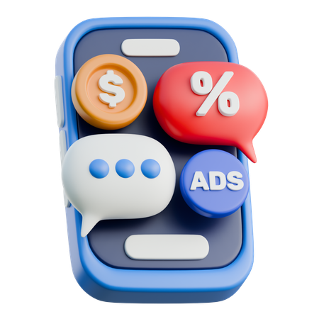 Chat Ads  3D Icon